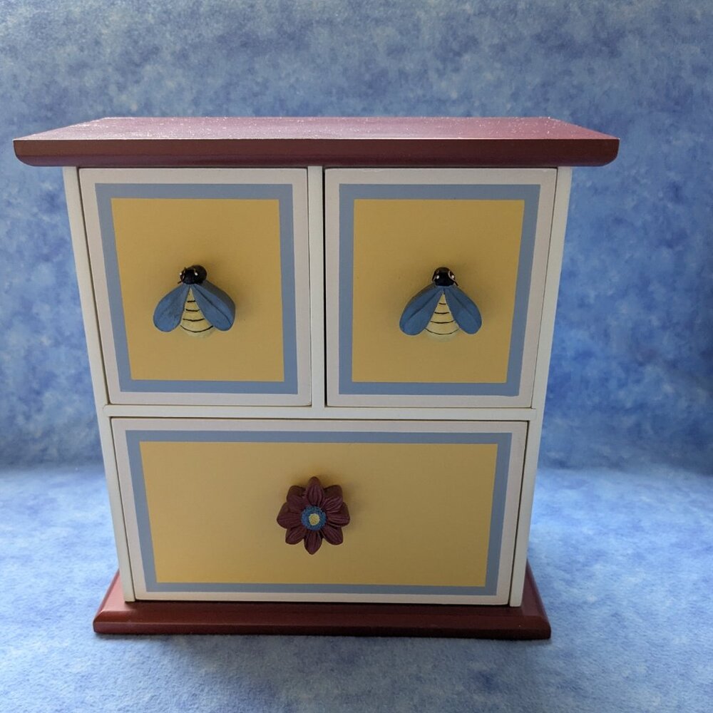 Unique painted tabletop storage